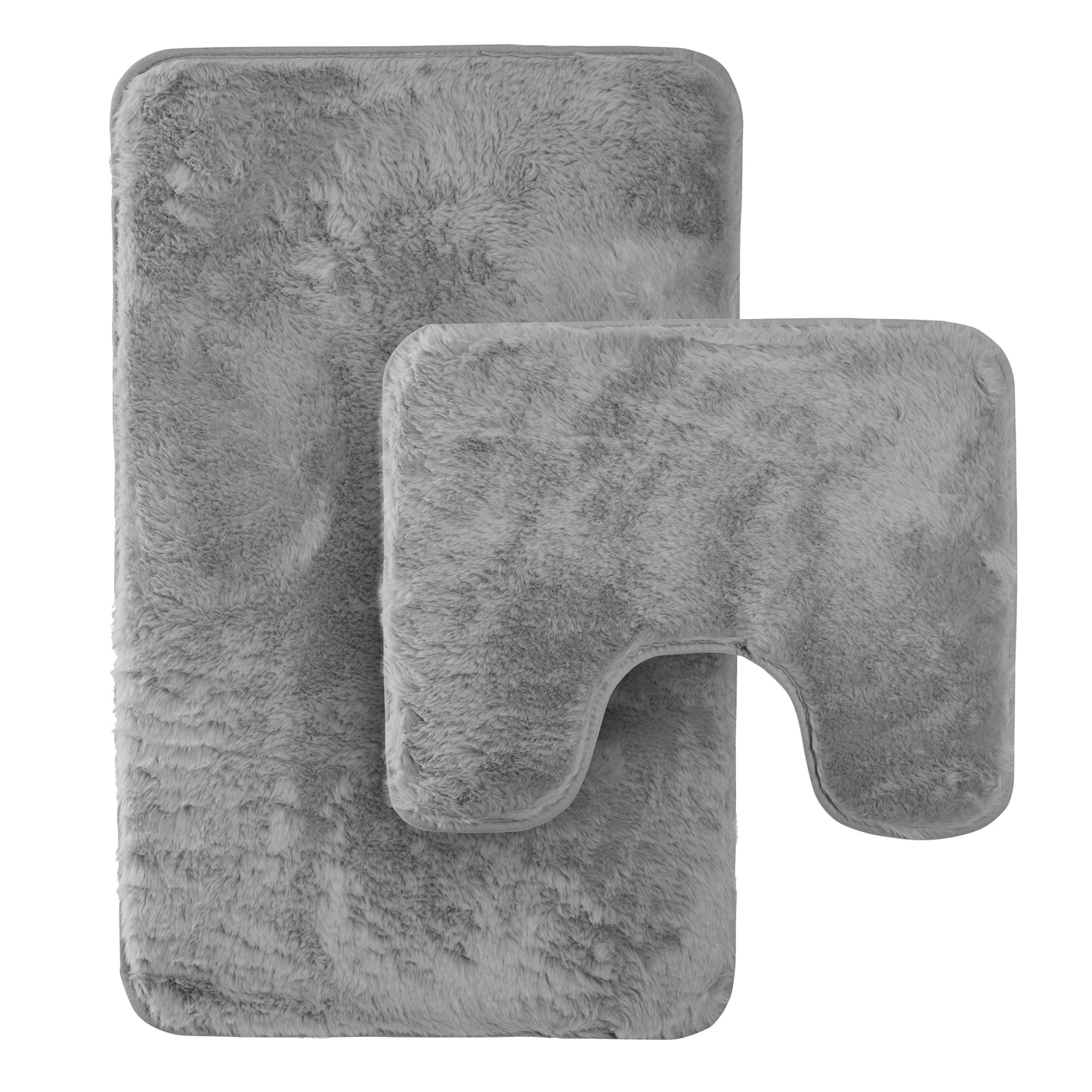 Luxurious 2-piece non-slip bath mat set featuring plush, super absorbent rugs in elegant Charcoal, Sage Green, Cream, and Natural colours, 50x80cm and 50x40cm sizes, designed for ultimate comfort and safety.