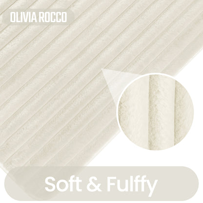 Luxurious 2 piece ribbed bath mat set in cream, designed for style and functionality, elevating your bathroom experience.
