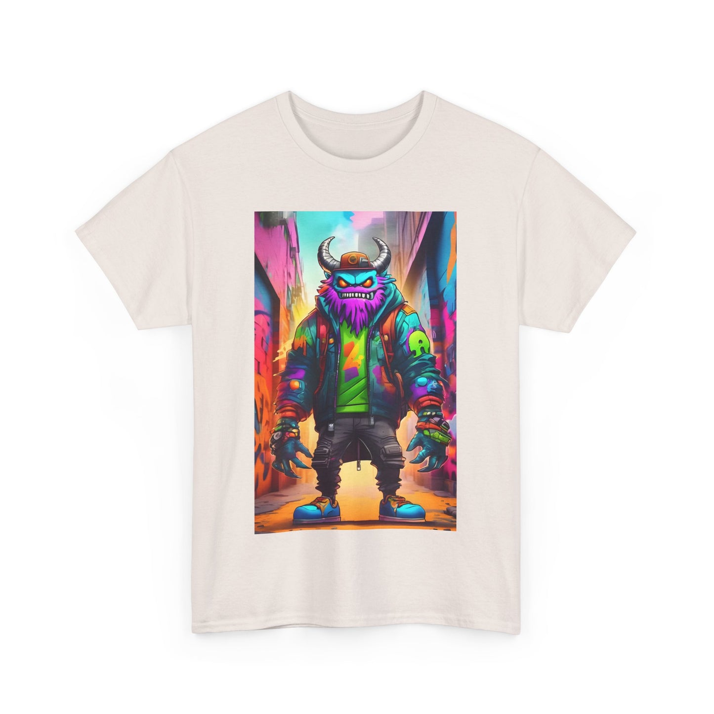 Street Monster Graphic T-Shirt, Urban Streetwear Top, Unisex Cotton