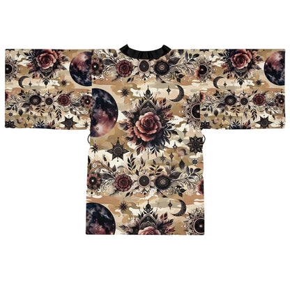 Floral Kimono Robe featuring a captivating floral print and flowing design, perfect for comfortable and stylish lounging.