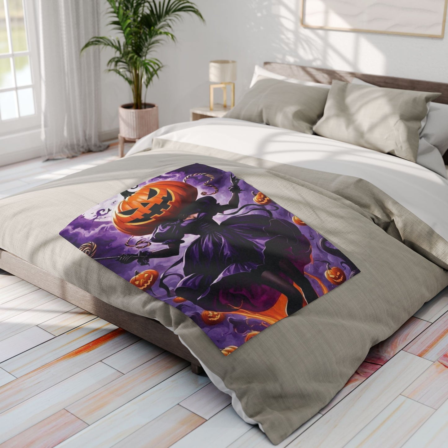 Decorative and Warm Halloween Spooky Arctic Fleece Blanket 3 Sizes