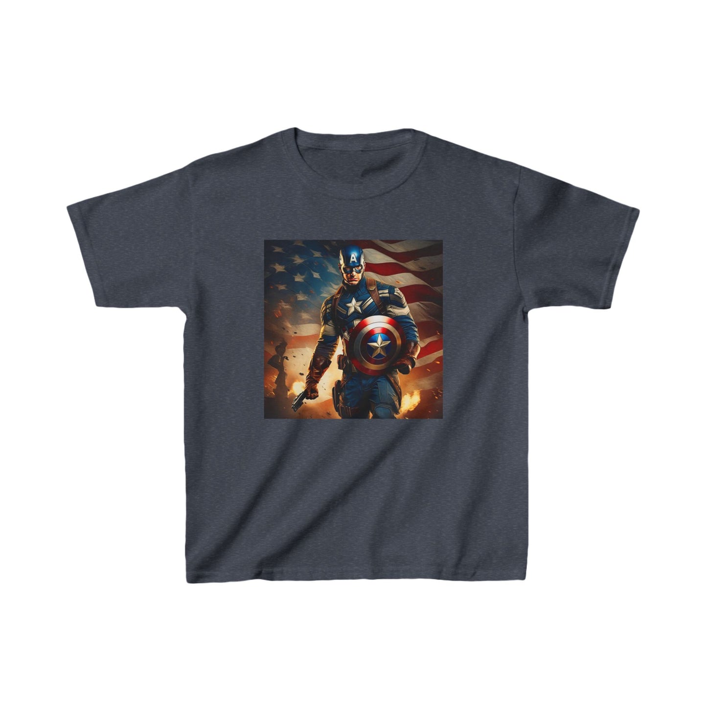 Kids Captain America Heavy Cotton Tee 16 colors