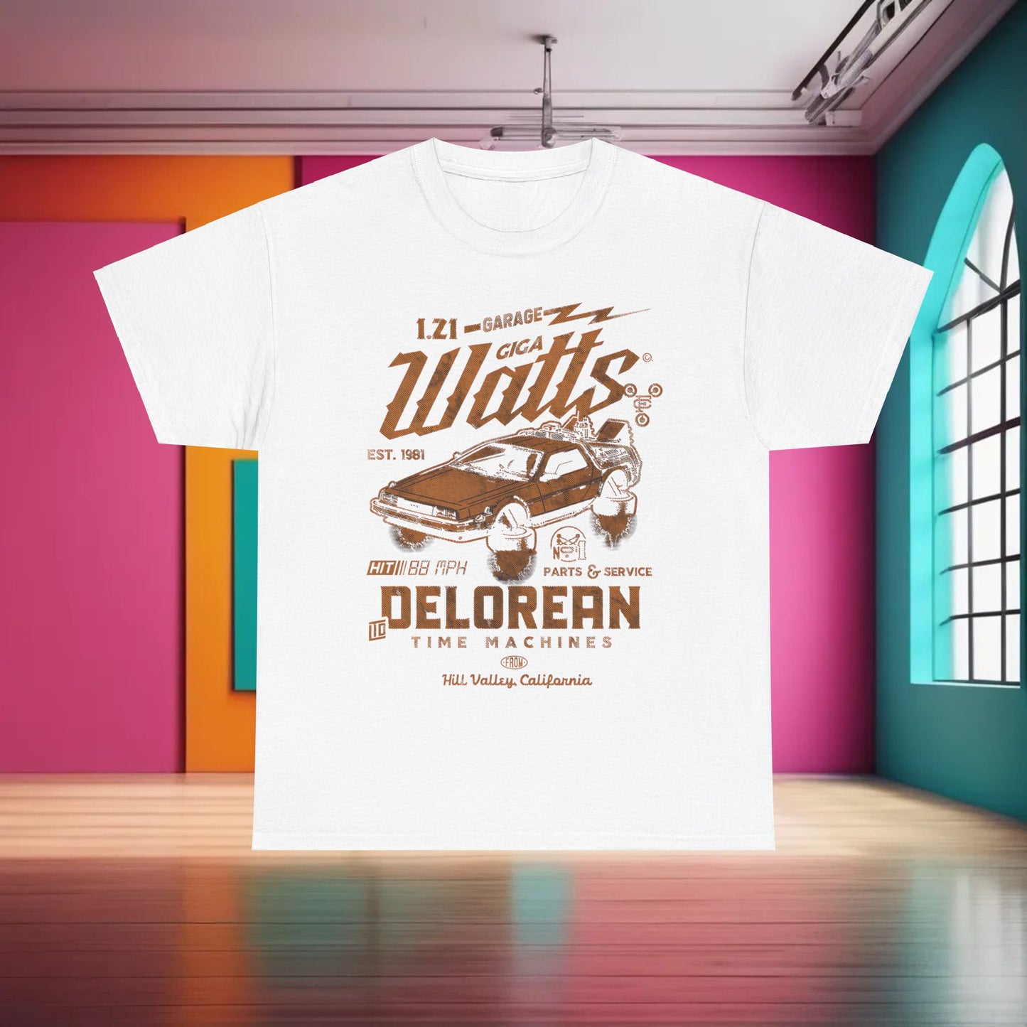 Delorean Back to the future Graphic T-Shirt Urban Unisex Cotton