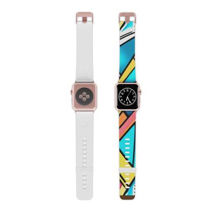 Close-up of the luxurious materials in the Stylish DesignVibe Apple Watch Band by Dazzling Dreams Studio, showcasing durability and style.