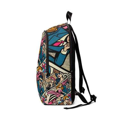 Vibrant Pop Art Canvas Backpack by Dazzling Dreams Studio featuring chic cartoon designs and a spacious main compartment, perfect for modern street style enthusiasts.