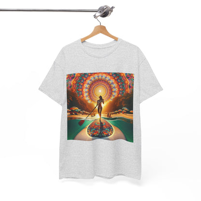 Comfortable and fashionable Delightfull Paddle Board T-Shirt by Dazzling Dreams Studio, designed for paddleboarders and nature lovers.