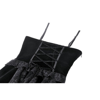 Elegant Dark in Love Fia Gothic Maxi Dress featuring corseted waist and intricate lace detailing, embodying a luxurious Gothic aesthetic.