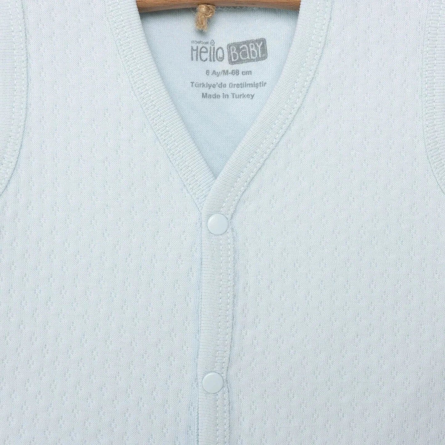 HelloBaby Boy Quilted Vest - Light Blue