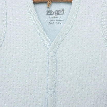 HelloBaby Boy Quilted Vest - Light Blue
