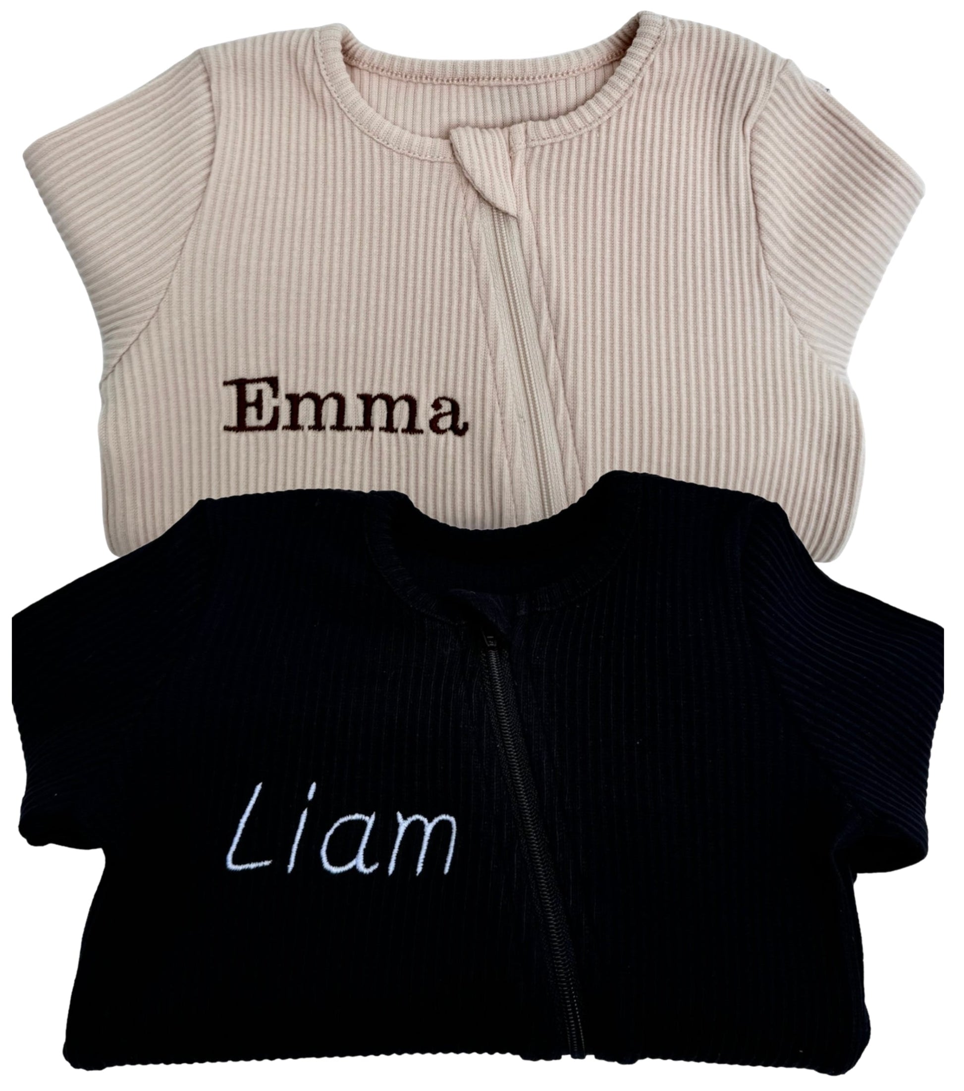 Luxury Black Zip Sleepsuit for Babies by DreamBuy, designed for ages 0-36 months, featuring soft and comfortable fabric for a soothing night's sleep.