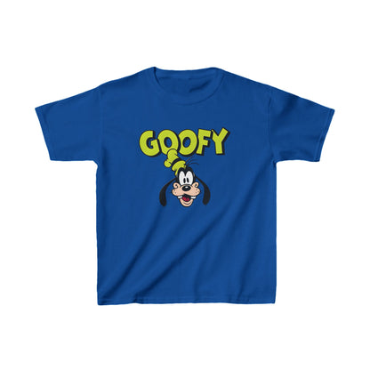 Unisex Kids Goofy Cotton T-Shirt Tee in vibrant blue with a spirited Goofy design, ideal for energetic children who express their unique style with luxury.