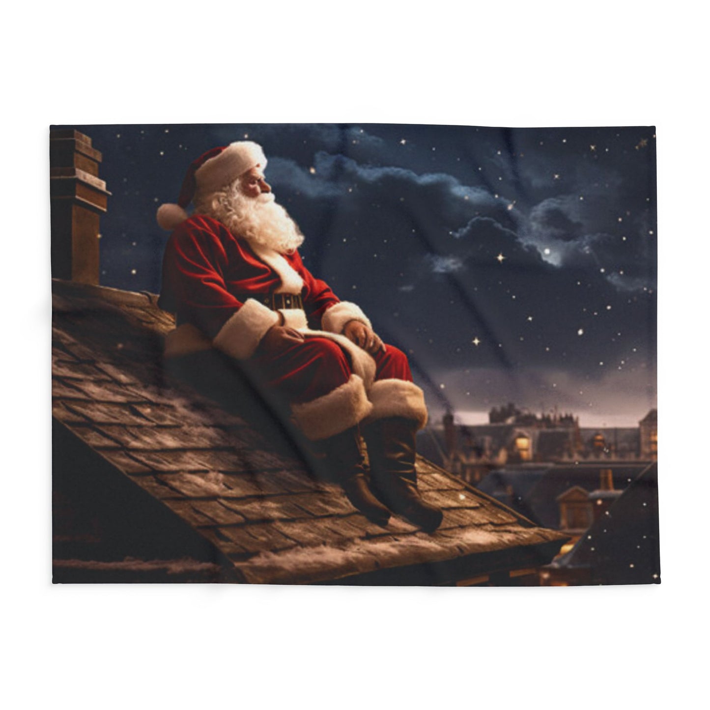 Decorative and Warm Christmas Santa Claus Arctic Fleece Blanket