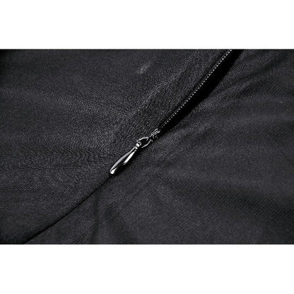 Floor-length chiffon skirt of the Dark in Love Millicent Black Tulle Dress, featuring sheer bell sleeves and beautiful layered lace details, perfect for an exquisite vintage-inspired look.