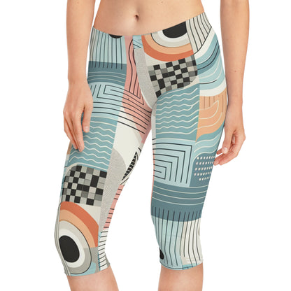 Dazzling Dreams Studio Sweat Symphony Capri Leggings styled for yoga practice, highlighting trendsetting style and support.