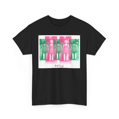 High-end Squid Game Unisex Men´s Women´s Graphic Cotton Funny T Shirt featuring a striking design of characters from the series, ideal for fashion-forward individuals.