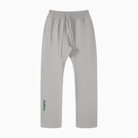 Luxury unisex straight leg pants crafted from thick cotton blend, showcasing modern style and comfort for all body types.