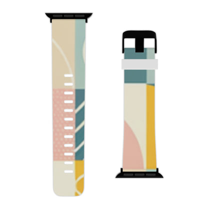 Dazzling Dreams Geometric Pastel Apple Watch Band featuring modern geometric shapes in pastel colours, a chic accessory from Dazzling Dreams Studio.