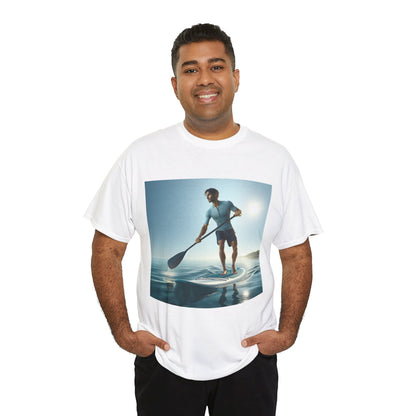 Delightfull Paddle Board Adventure T-Shirt by Dazzling Dreams Studio, a luxurious choice for water sports enthusiasts to showcase their adventurous spirit.
