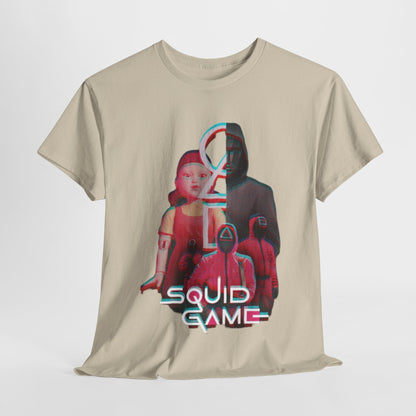 Squid Game Unisex Men´s Women´s Graphic Cotton Funny T Shirt Tee featuring a striking design with iconic characters from the series, perfect for urban street style.
