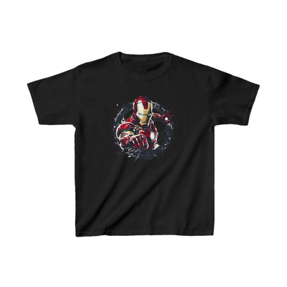 Child's Unleash Your Inner Hero: Iron Man Graphic Tee Shirt in black featuring the iconic Iron Man design, perfect for young superheroes.