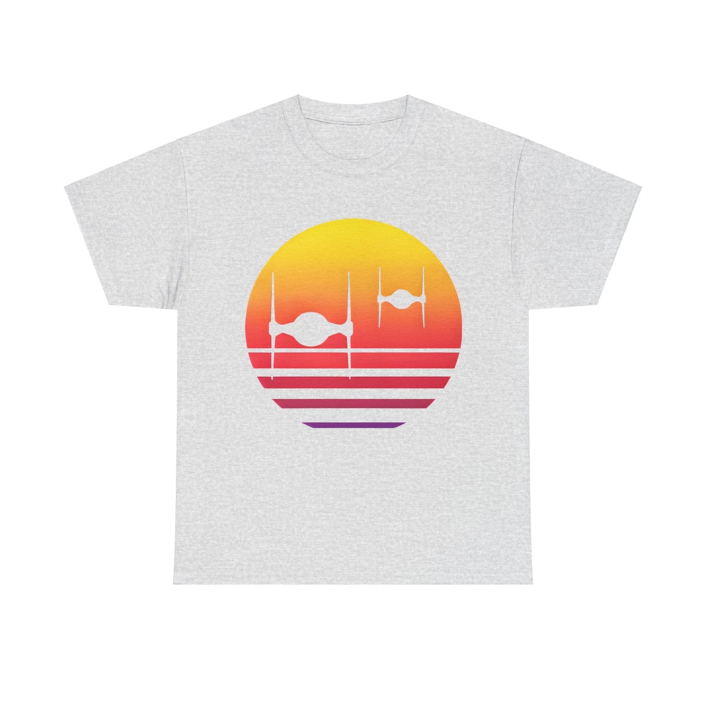 Tie Fighters Sunset Star Wars Graphic Unisex  Tee Shirt