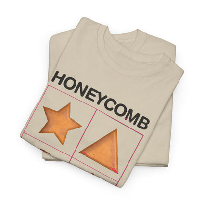 Stylishly folded Squid Game Unisex Men’s Women’s Graphic Cotton Funny T-Shirt Tee showcasing honeycomb design, perfect for modern casual wear.