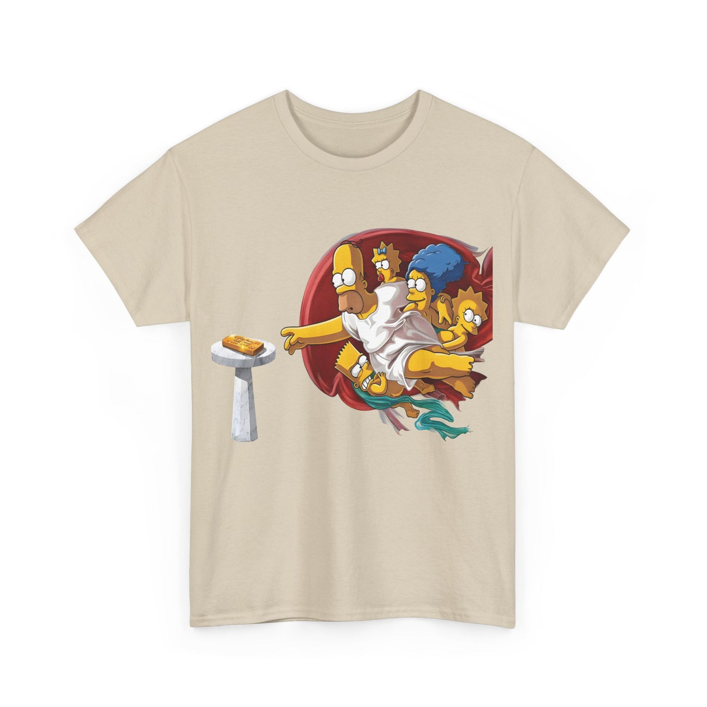 The Simpsons Creation of Adam Graphic T-Shirt Urban Unisex Cotton Tee