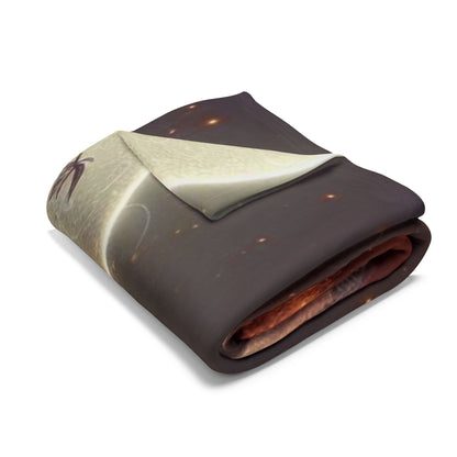 Luxury Decorative and Warm Halloween Spooky Arctic Fleece Blanket, showcasing rich colours and a cozy texture, ideal for Halloween decoration.