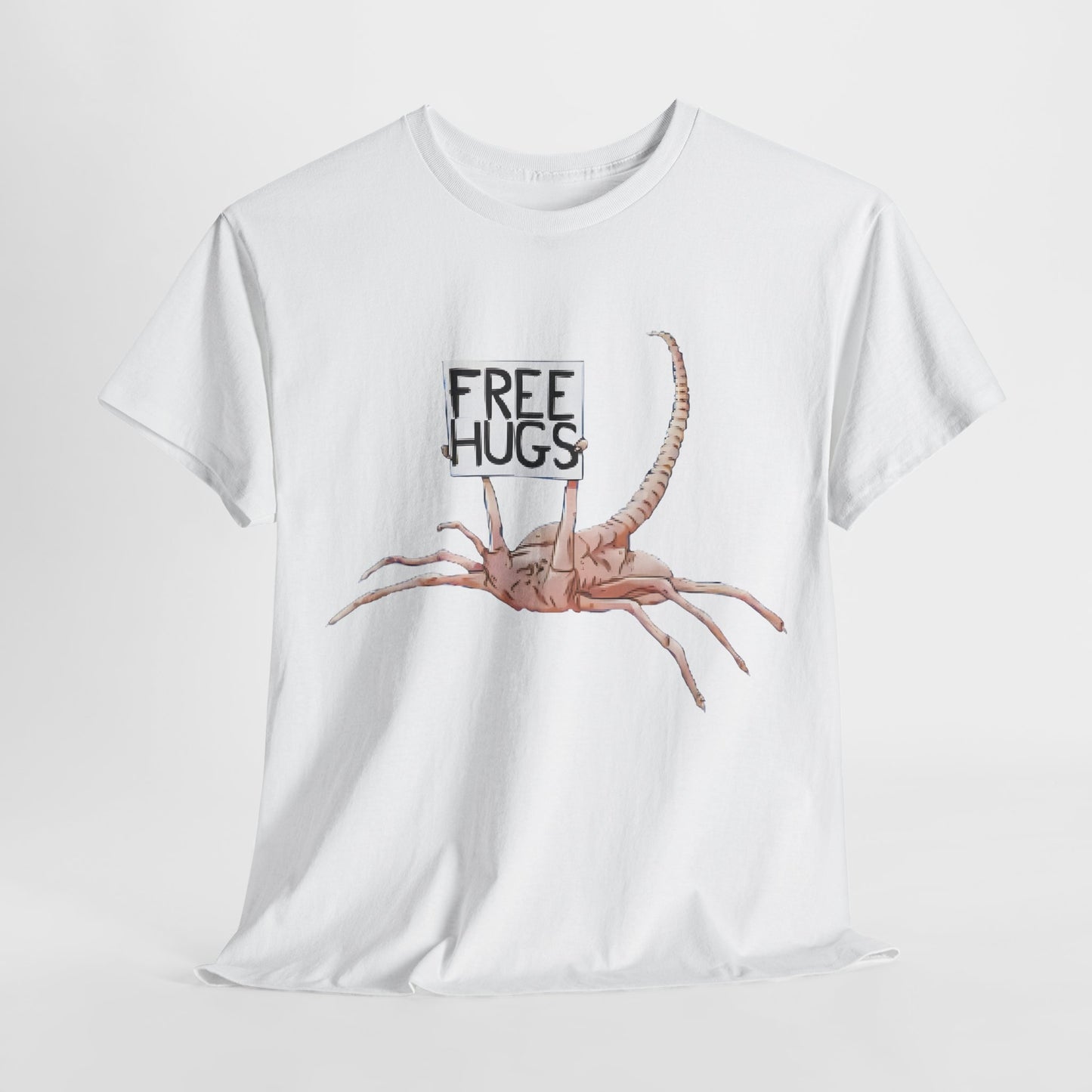 Alien Xenomorph Facehugger Free Hugs  Graphic Unisex Graphic T Shirt Tee