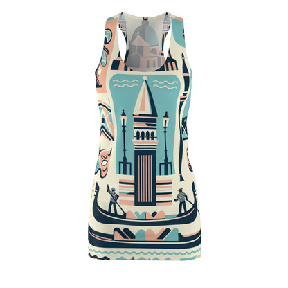 Valentina Belmonte Pastel Racerback Dress by Dazzling Dreams Studio featuring intricate Venetian patterns, embodying luxury and elegance.