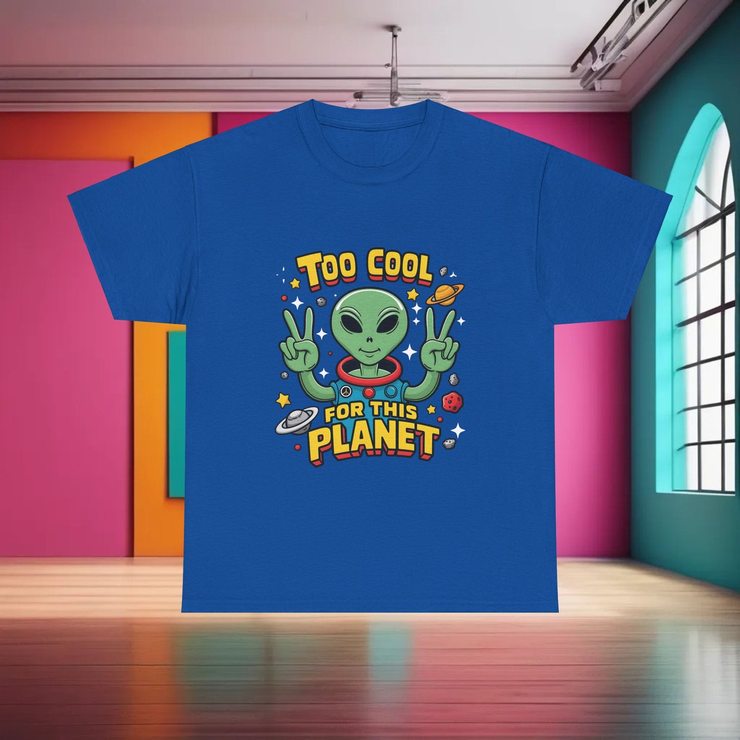 Cool Alien Graphic T-Shirt Urban Unisex Cotton