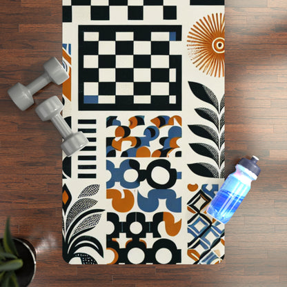 Premium anti-slip rubber base of the Evelyn Chicane Yoga Mat, designed by Dazzling Dreams Studio for enhanced stability and safety during workouts.