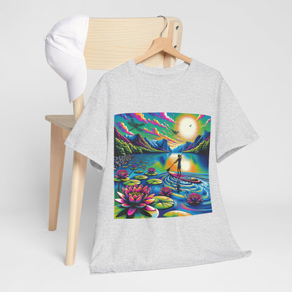 Stylish Delightful Paddle Board T-Shirt from Dazzling Dreams Studio, designed for paddleboarding enthusiasts who appreciate nature and high-quality apparel.