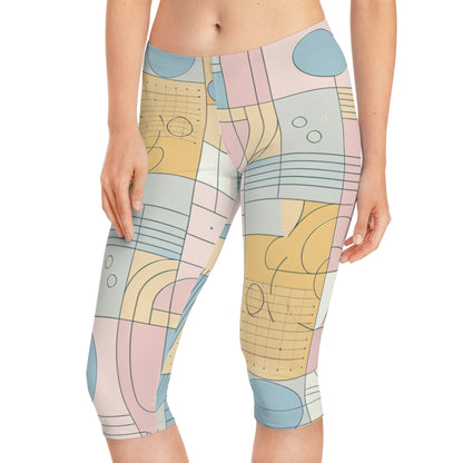 Dazzling Dreams Studio Sweat and Sparkle Capri Leggings showcasing chic fitness fashion for stylish workouts.