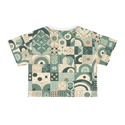 Aurelia Starling T-Shirt by Dazzling Dreams Studio, highlighting modern block print aesthetics in elegant pastel green hues.