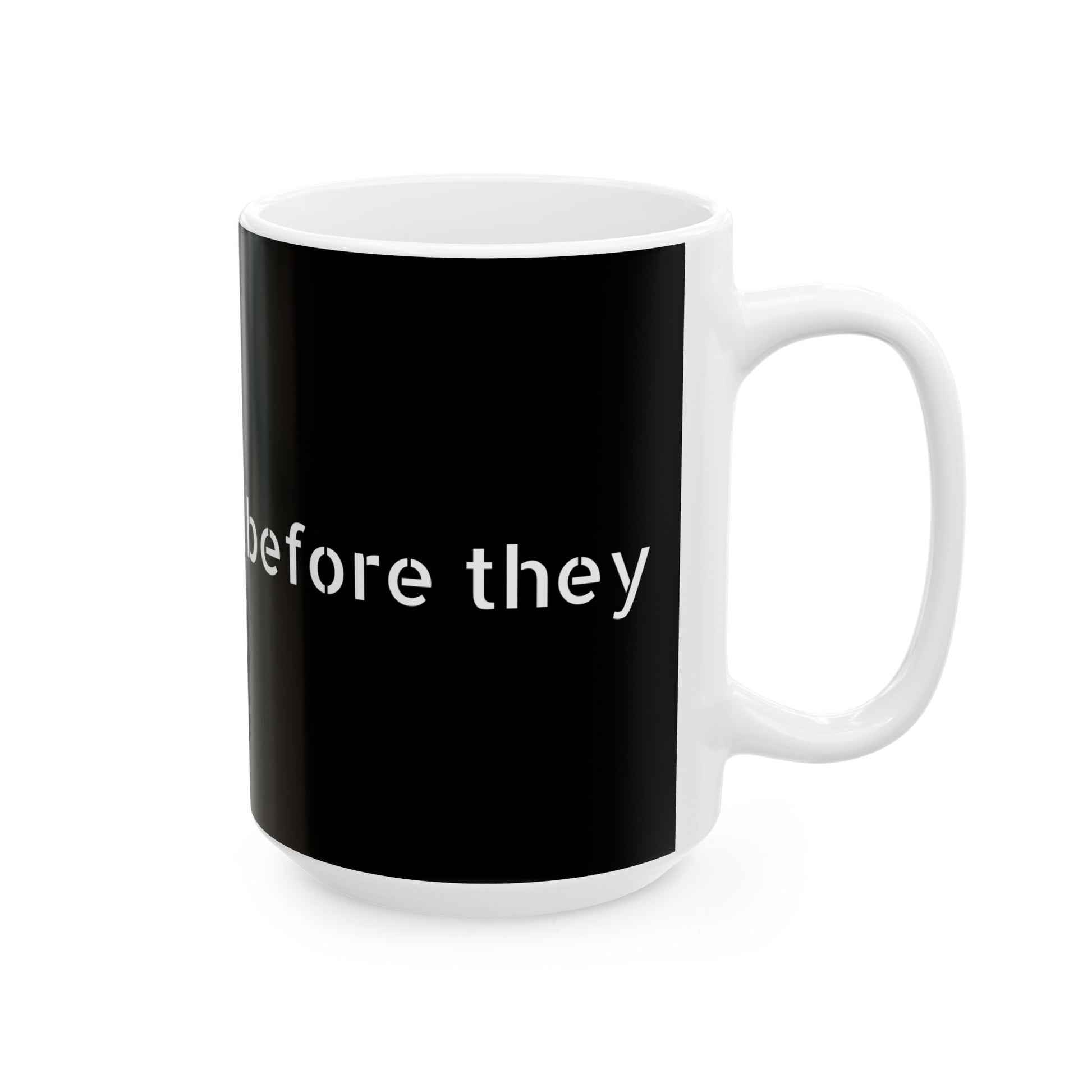 Glossy Inappropriate Slogan Ceramic Mug with humorous design, perfect for adding a comical touch to your workspace.