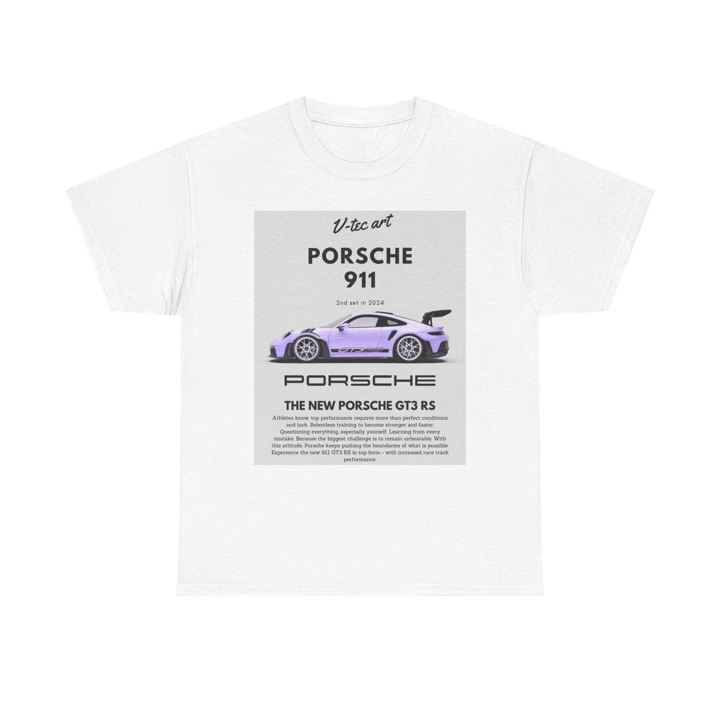 Porsche 911 GT3 RS Unisex T-Shirt: V-tec Art Men's/Women's Tee Urban Street