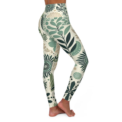 Leilani Beaumont High-Waisted Yoga Leggings displaying a unique pastel green aesthetic, designed for luxury and performance in any fitness setting.