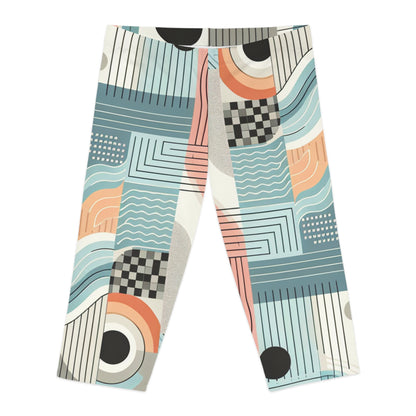 High-performance Sweat Symphony Capri Leggings by Dazzling Dreams Studio, designed for ultimate flexibility and comfort during workouts.