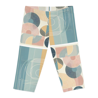 Chic and modern Fitfinity Edge Capri Leggings by Dazzling Dreams Studio, ideal for both gym and leisure wear.