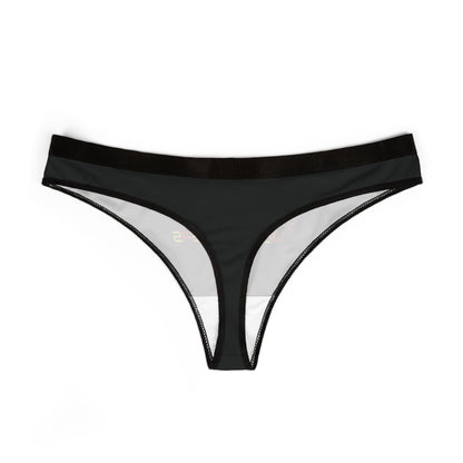 Elegant sheer black thong showcasing smooth lines and a refined silhouette, designed for unmatched comfort and style.