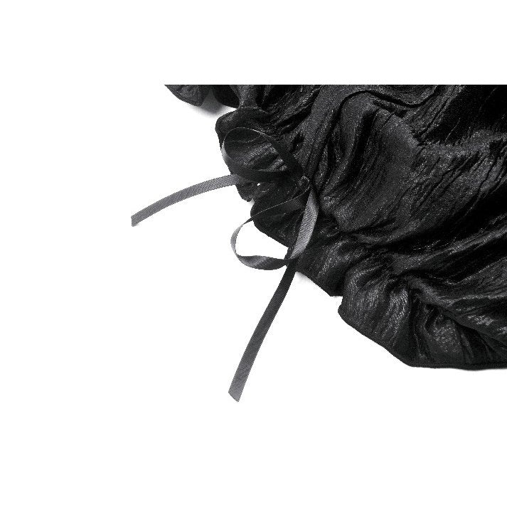 Close-up of the exquisite baroque lace detailing on the Dark in Love Gothic Bloomers, highlighting the rich textures and craftsmanship.