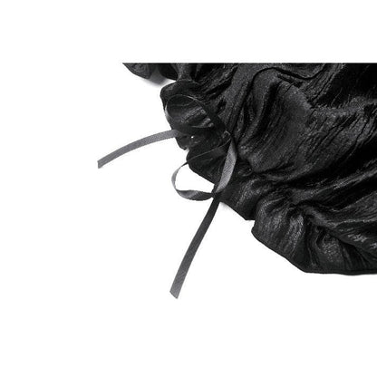 Close-up of the exquisite baroque lace detailing on the Dark in Love Gothic Bloomers, highlighting the rich textures and craftsmanship.