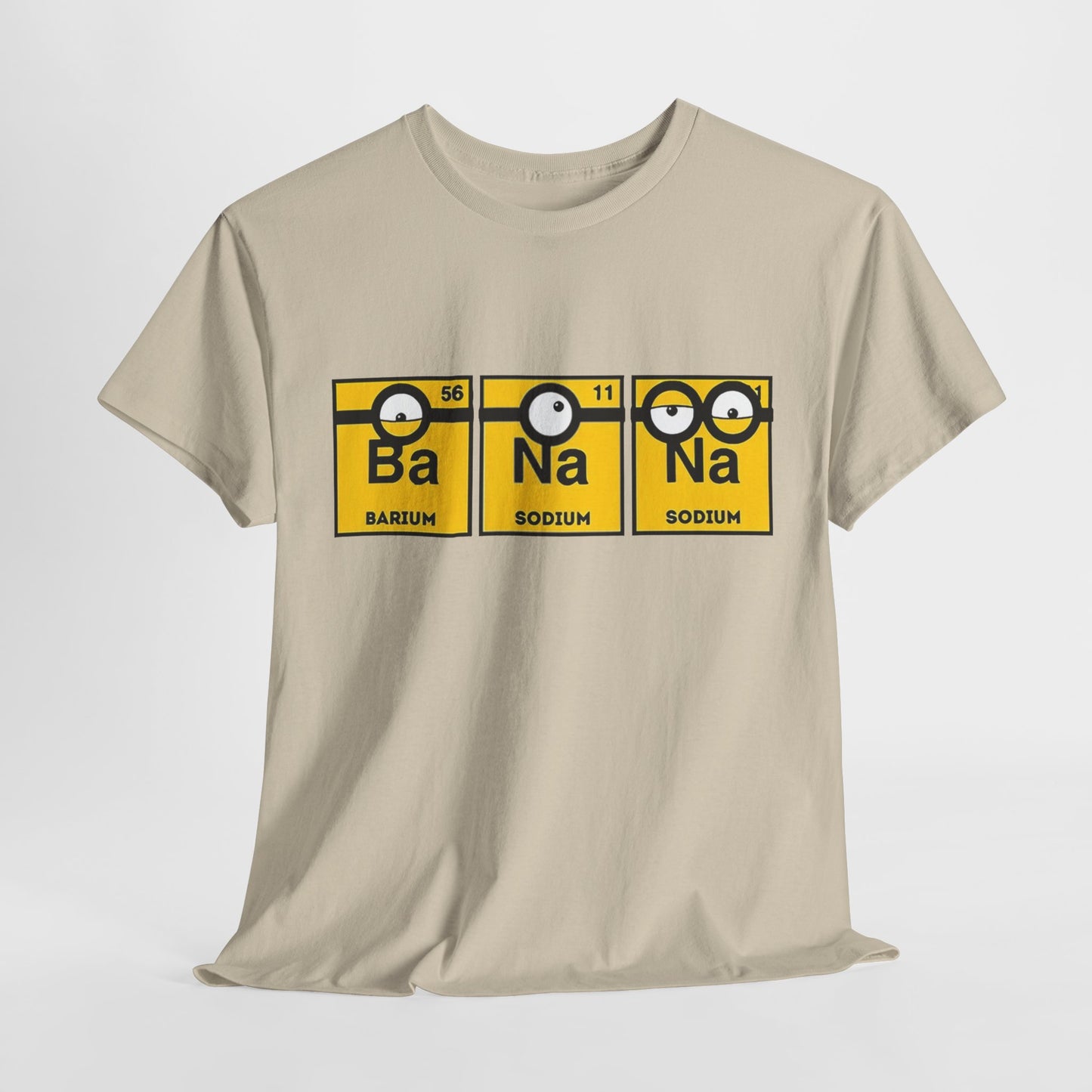 Men's Funny T-Shirt: Minions Periodic Table Design Ba, Na, Na Funny Tee Unisex