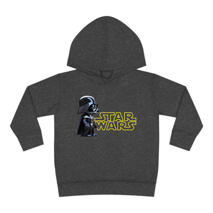 Kids Unisex Cute Darth Vader Star Wars Hoodie, Fleece Sweater, 2-5 yrs in dark grey, featuring a striking graphic of Darth Vader and Star Wars branding.