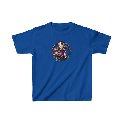 Child's Unleash Your Inner Hero: Iron Man Graphic Tee Shirt in blue featuring a dynamic Iron Man design, a perfect addition to any young fan's wardrobe.