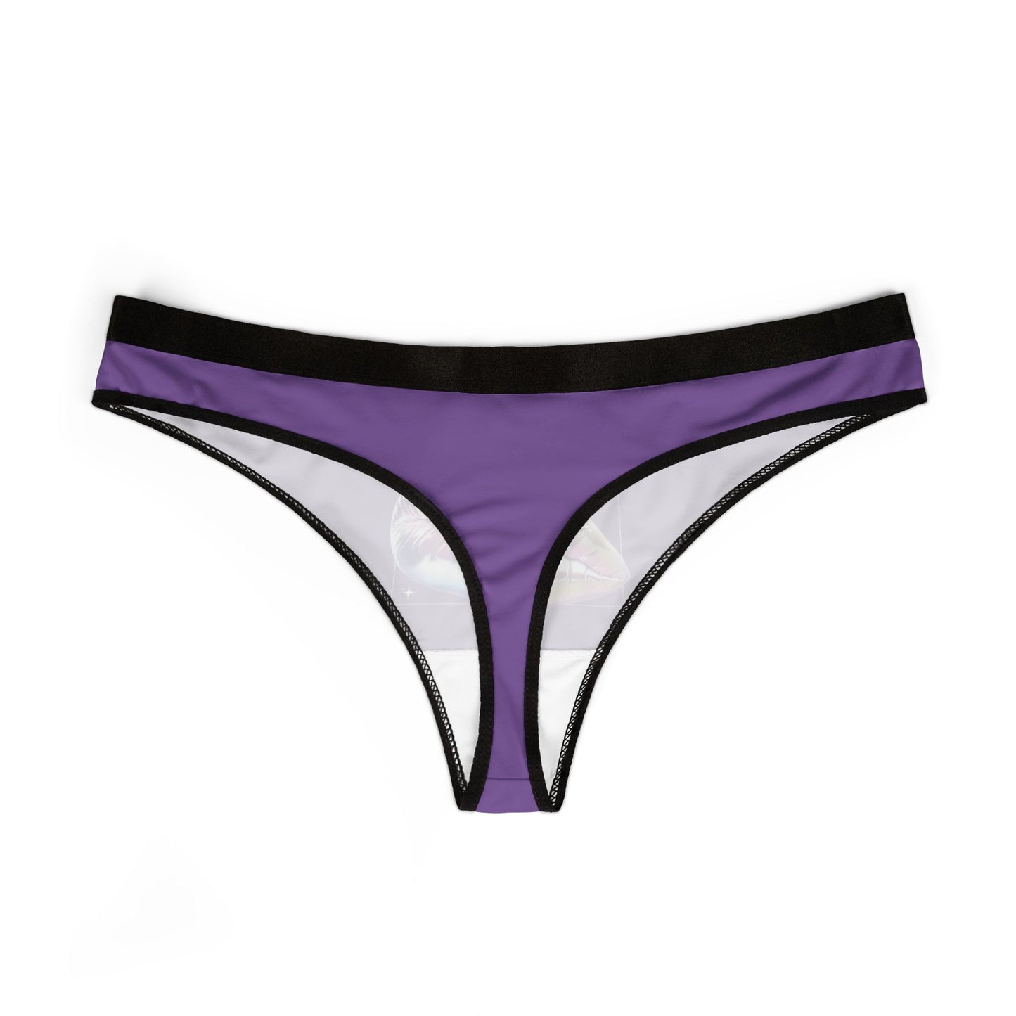 Womens EAT ME Thong Sexy Cheeky Design Naughty LipsSuggestive Temptress, Glossy