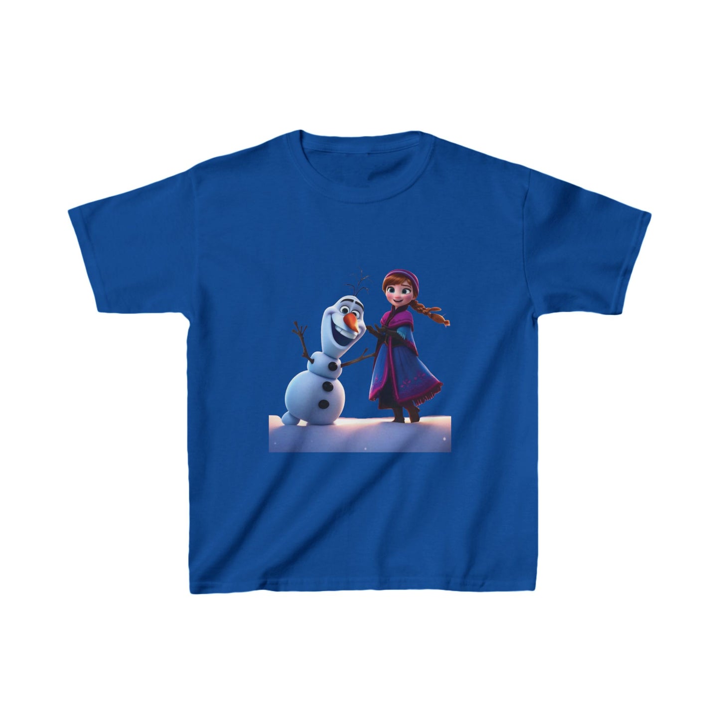 Kids Cute Frozen Olaf  and Elsa T shirt Heavy Cotton Tee 16 colors