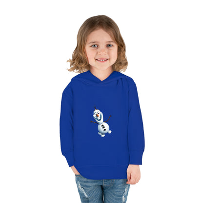 Elegant Girls Olaf Frozen Hoodie, fleece sweater showcasing a charming Olaf print, ideal for children aged 2 to 5 years.