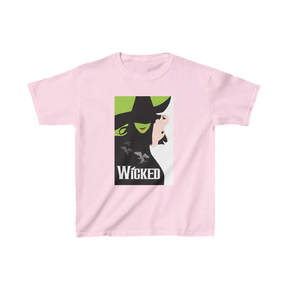 Wicked Movie Graphic Unisex T-Shirt Tee in pink, elegantly displaying the beloved Wicked character design. Made from luxurious cotton, ideal for fashionable fans and versatile styling.